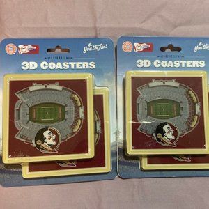 FSU Stadium View 3D Drink Coasters
